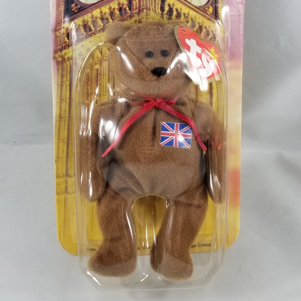 Mcdonald's Ty Britannia The Bear Beanie Baby Britain UK 1999 Brown